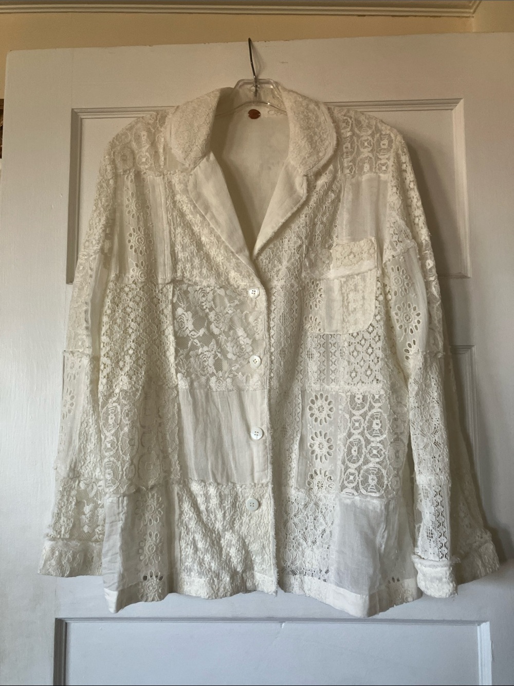 Beautiful lace mix free people jacket